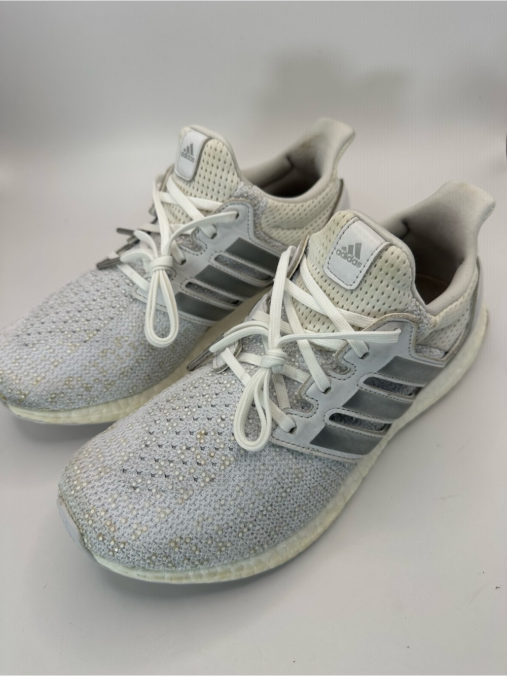 Adidas Ultra Boost Men's Tension System White Shoe's size 7.5 women 8.5